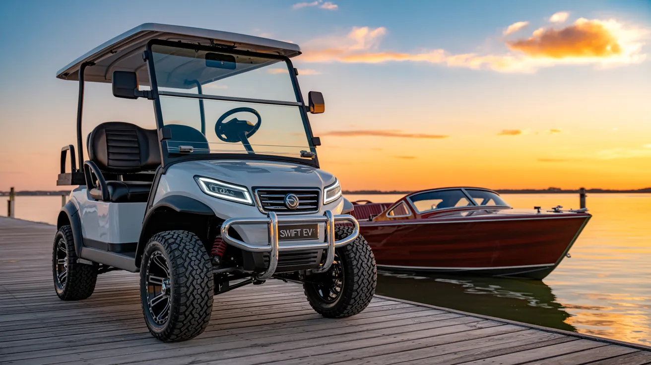 White Utility Golf Cart