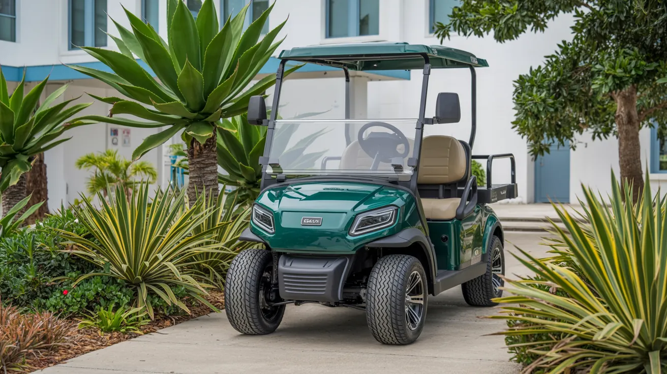 Green Utility Golf Cart
