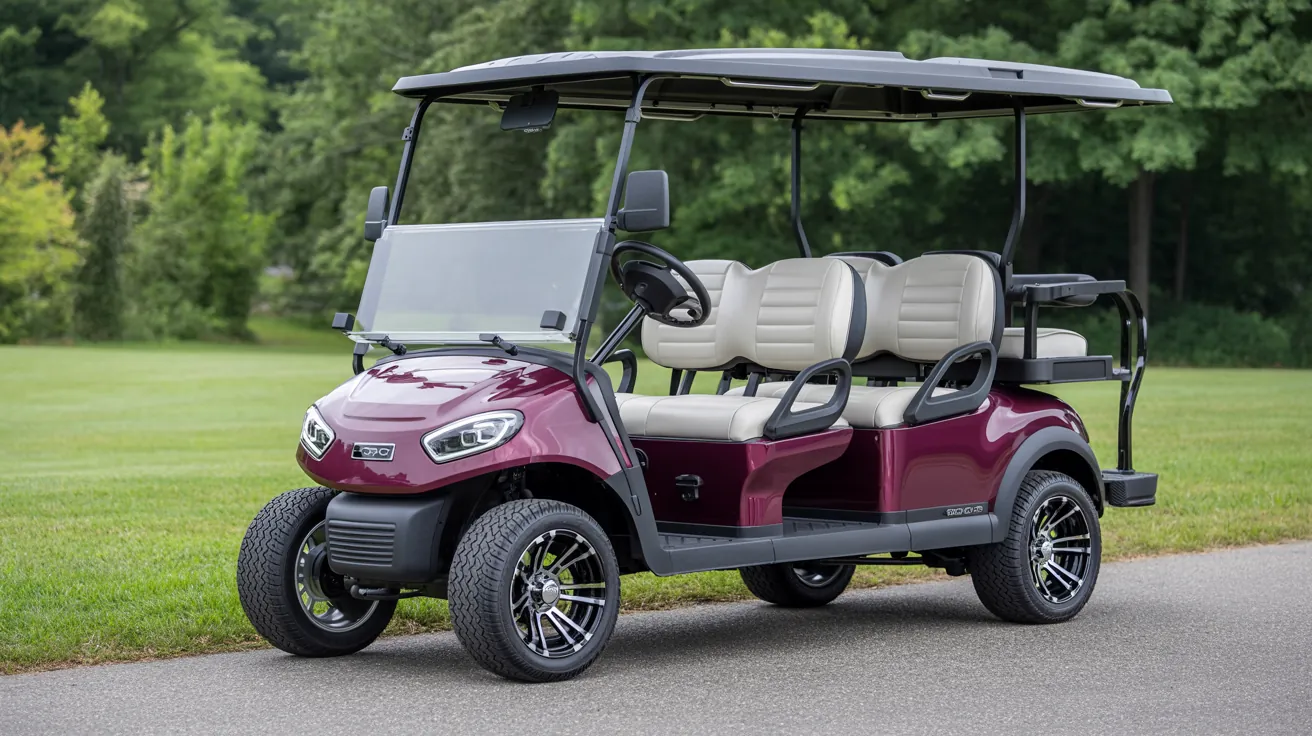 Purple 6 Seater Golf Cart